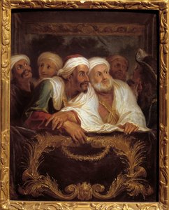 1682年2月、パリのイタリアン・コメディのロッジでショーに参加するモロッコ大使モハメド・テミン 絵画：アントワーヌ・コイペル（1661-1722） 17世紀 日。0.28x0.22 m 作： Antoine Coypel