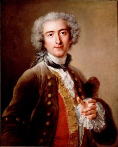 フィリップ・コイペル（画家の弟）の肖像 シャルル・アントワーヌ・コイペル（1696-1752）の絵画 1732年 薄暗い。75x61 cm パリ、ルーヴル美術館 作： Antoine Coypel