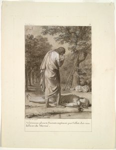 メロシュの魔法からソクラテスの死を悼む貴族...黄金の尻、1795年。