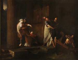 ブルータスとポーシャの別れ、1799年 作： Antoine Dubost