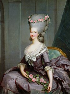 マリー-テレーズ・ド・サヴォワ-カリニャン（1749-92）ランバル公妃（キャンバスに油彩） 作： Antoine François Callet