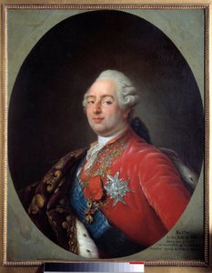 フランス国王ルイ16世（1754-1793）の肖像。アントワーヌ・フランソワ（アントワーヌ・フランソワ）・カルレ（1741-1823）の工房で描かれたもの。1786.ディム。0.915 x 0.730 m. パリ、カルナヴァレ美術館 作： Antoine François Callet