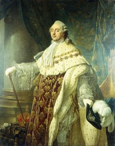 国家のローブを着たルイ15世の肖像画、 作： Antoine François Callet
