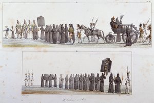 死刑を宣告されたアントワーヌ・ジャン・バティスト・トマ（1791-1834）水彩画 作： Antoine Jean Baptiste Thomas