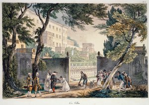アントワーヌ＝ジャン＝バティスト・トマ（1791-1833）作「チボリのヴィラ・デステ」（イタリア 作： Antoine Jean Baptiste Thomas
