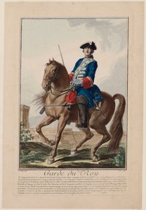 ガルド デュ ロイ王のボディー ガード、1756 年。 作： Antoine Jean De Fehrt