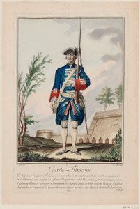 フランス衛兵 フランス衛兵、1756年。 作： Antoine Jean De Fehrt