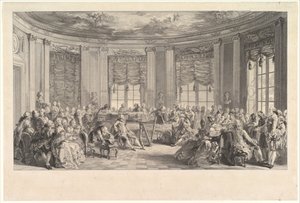 コンサート、1774年。 作： Antoine Jean Duclos