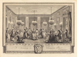 ドレスアップしたボール 作： Antoine Jean Duclos after Augustin de Saint Aubin