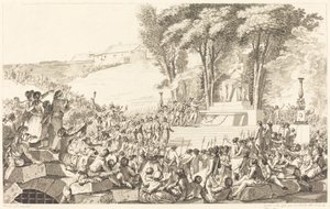 1793 年 4 月 10 日、バスティーユのがれきにある再生の泉