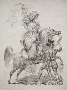 1817年、馬の信号で助言を求めるマメルーク首長。 作： Antoine Jean Gros