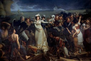 マダム・ロワイヤルと呼ばれたアングレーム公爵夫人マリー・テレーズ（1778-1851）のポイヤックでの船着き場 1815年2月4日にイギリスに向けて出発したアントワーヌ・ジャン・グロ（1771-1835）の絵画。1818年 日3,26x2,04 m ボルドー、ミュゼ・デ・ボザール 作： Antoine Jean Gros