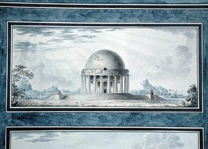 コスモポリートのための家の設計、1783 作： Antoine Laurent Thomas Vaudoyer