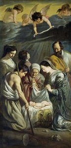 羊飼いの礼拝、c.1630-32 作： Antoine Le Nain