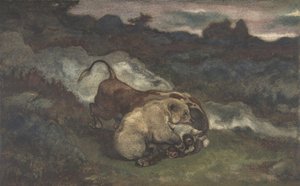 雄牛を殺すクマ、1810-75。 作： Antoine Louis Barye