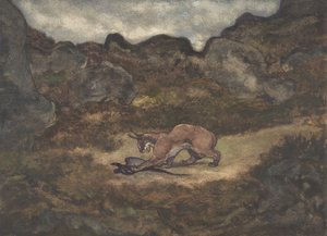 カラカルとキジ、1810-75。 作： Antoine Louis Barye