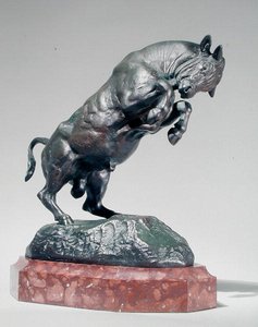 リアリング・ブル 作： Antoine Louis Barye