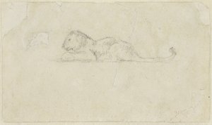 座ったライオネス 作： Antoine Louis Barye
