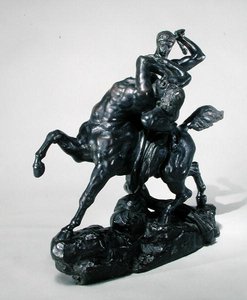 ケンタウロスのビエノールと戦うテセウス（ブロンズ）（正面図） 作： Antoine Louis Barye