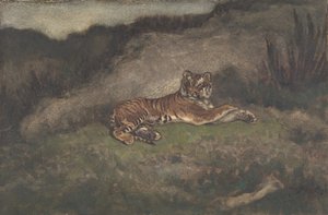タイガー、1810-75。 作： Antoine Louis Barye