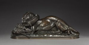 1831年、トラを食い尽くす鳥獣。 作： Antoine Louis Barye
