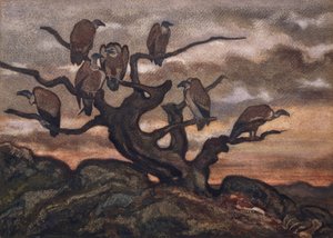 木の上のハゲタカ、1810-75。 作： Antoine Louis Barye