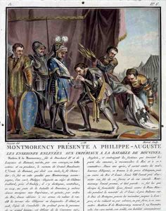 ブーヴィネスの戦いの後、フィリップ・アウグスト（1165-1223）に献上されたモンモランシー、ジャン・バティスト・モルレ（1790-1820年頃）の彫刻作品 作： Antoine Louis Francois (after) Sergent Marceau