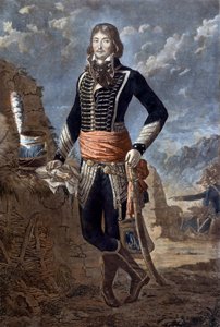 マルソー将軍（1769-1796）（Francois Severin Marceau Desgraviers）の肖像。マルソー軍曹として知られるアントワーヌ・ルイ・フランソワ・セルジェント（1751-1847）の絵をもとに描かれたもの。18世紀のエングレーヴィング。Paris, musee de l