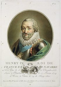 ライドによって彫刻されたアンリ4世、フランス国王、ナバラ（1553-1610）の肖像画