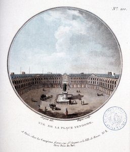 ヴァンドーム広場の眺め - Sergeantの "Picturesque views of the Main Building of Paris "にて