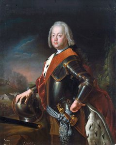 クリスチャン アウグストの肖像、アンハルト ツェルブスト公、1690 年～1747 年、1725 年。 作： Antoine Pesne