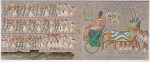 古代エジプトの彩色された浅浮き彫り、1822 年