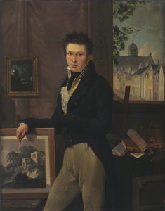 自画像（パネルに油彩） 作： Antoine Pierre Steyaert