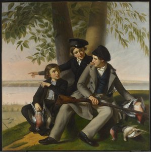 乗客の鳩狩り、1853年 作： Antoine Sebastien Plamondon