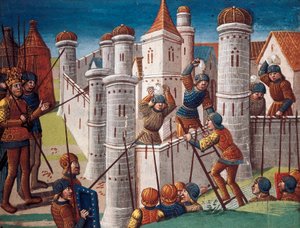 都市の包囲、「オジェ・デーンの小説」原稿からの細密画