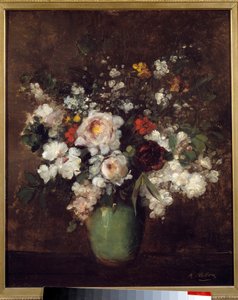 花の花瓶 アントワーヌ・ヴォロン（1833-1900）の絵画 19世紀 リール美術館 作： Antoine Vollon
