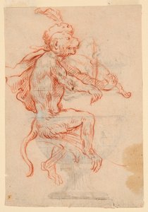 バイオリンを弾く猿 作： Antoine Watteau
