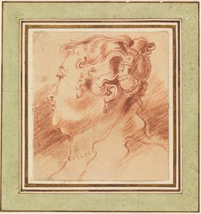 女性の頭の研究 作： Antoine Watteau