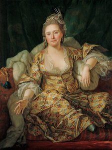 トルコの服装でヴェルジェンヌ伯爵夫人の肖像 作： Antoine de Favray