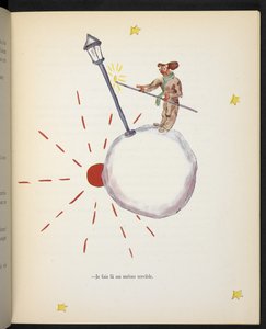 アントワーヌ・ド・サン＝テグジュペリ作『Le Petit Prince』より「私はひどい仕事をしている」。 作： Antoine de Saint Exupery
