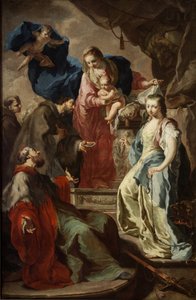 4 人の聖人の聖母マリア - 4 人の聖人の聖母マリア - アントニン (アントン) カーン (1710-1747)。 キャンバスに油彩、1735年頃。プラハ国立美術館 作： Anton Kern