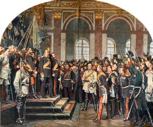 ヴェルサイユ宮殿の「ガラスの回廊」でのドイツ帝国の布告 作： Anton Alexander von (after) Werner