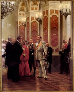宮廷舞踏会でのプロイセン公爵ウィリアム（1882-1951）（油彩・キャンバス 作： Anton Alexander von Werner