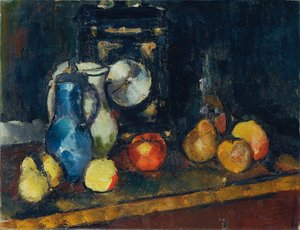 時計のある静物 作： Anton Faistauer