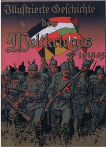 第一次世界大戦のイラスト入りの歴史1914-1915パブからのフロントカバーデザイン。 Union Berlagsefellfchaft、1922 Vol。 ３ 作： Anton Hoffmann