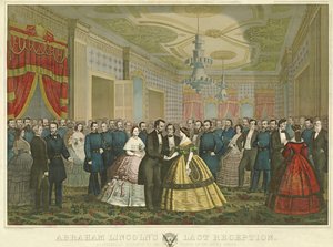 アブラハムリンカーンズラストレセプション、パブ。 1865（ハンドカラーリソ） 作： Anton Hohenstein