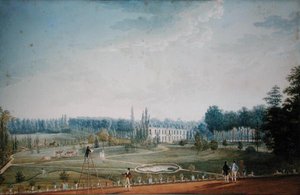シャトーとリスオランギス公園、1811年頃（紙にトイレ） 作： Anton Ignaz Melling