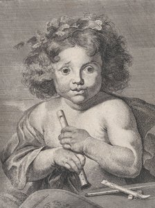 フルートを持った若いバッカス、1728年。 作： Anton Joseph von Prenner