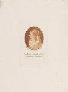 Catherine Josepha Ritterの肖像、néeBaumann 11763-1849、c。 1800。 作： Anton Karcher