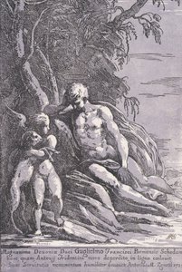 砂漠の聖ヨハネ、1725年。 作： Anton Maria Zanetti